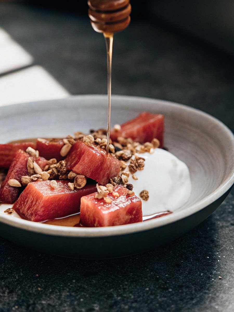 Roasted Strawberry Rhubarb and Yogurt Parfaits