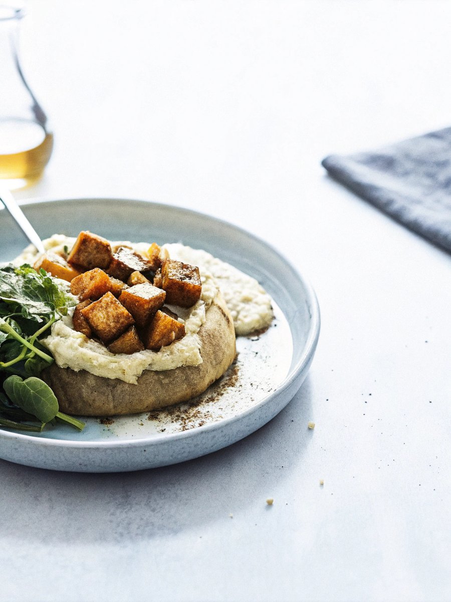 Roasted Sweet Potatoes & Hummus