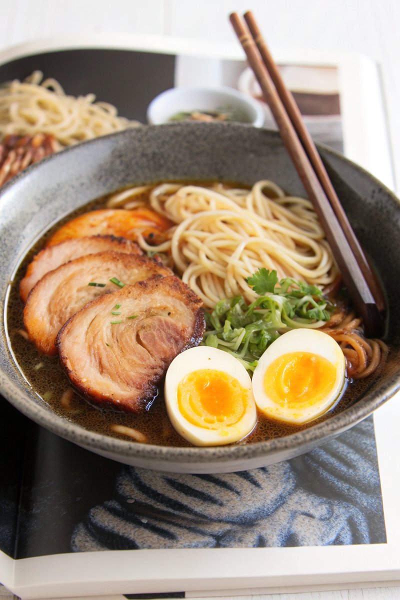 Shoyu Ramen with Chashu and Soft-Boiled Eggs
