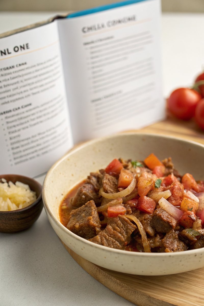 Slow-Cooked Beef with Onion and Tomato