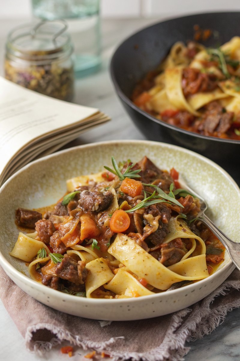 Slow-Cooked Lamb Ragu with Pappardelle