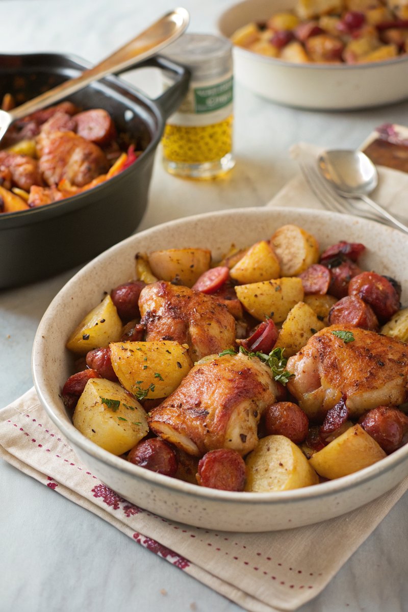 Spanish Chicken with Chorizo and Potatoes
