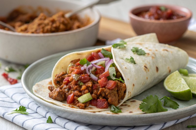 Spicy Chipotle Turkey Burritos (Make Ahead)