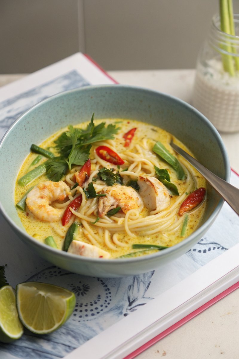 Spicy Coconut Laksa Soup