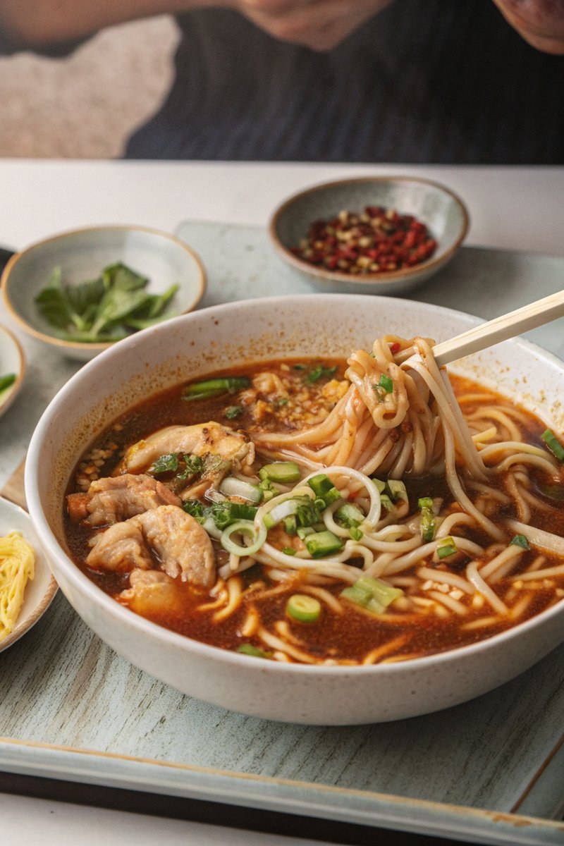 Spicy Gochujang Chicken Noodle Soup
