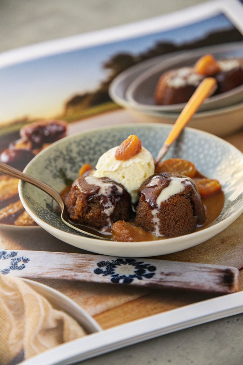 Sticky Date Pudding with Red Date Caramel Sauce