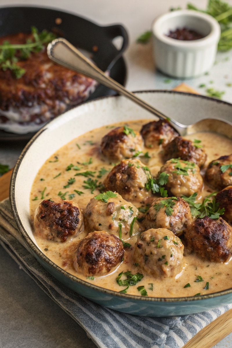 Swedish Meatballs with Creamy Sauce