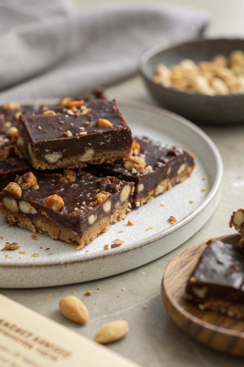 Sweet and Salty Chocolate Nut Bars
