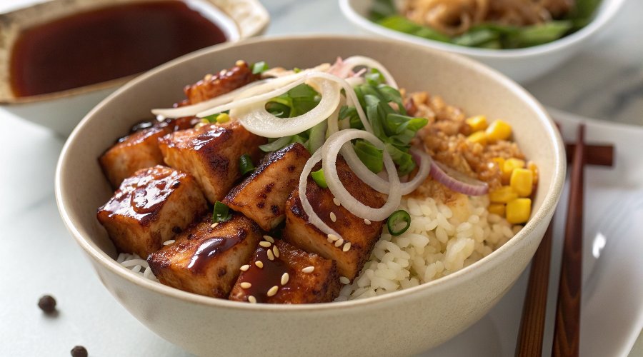 Teriyaki Tofu Rice Bowl