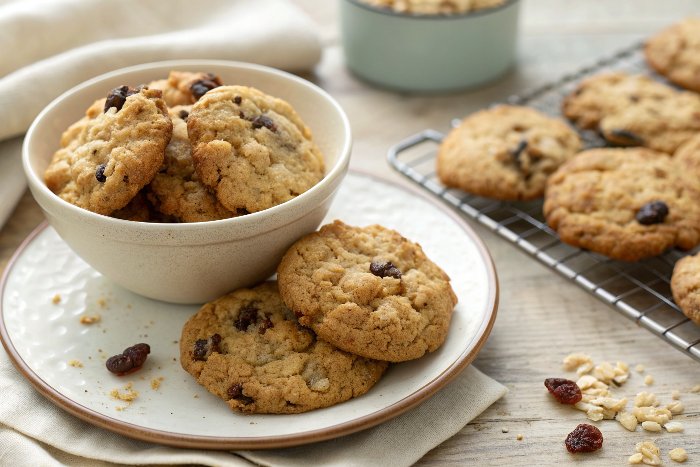 Thick Oatmeal Raisinet Cookies