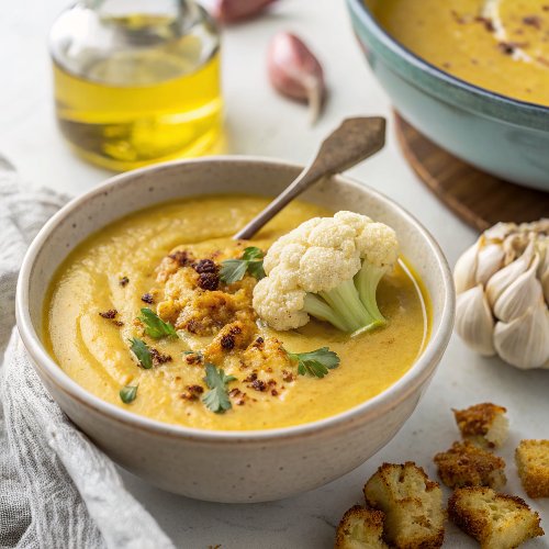 Turmeric Roasted Cauliflower Soup