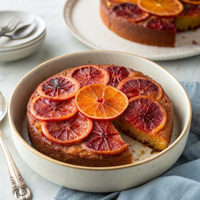 Vegan Blood Orange Upside-Down Cake