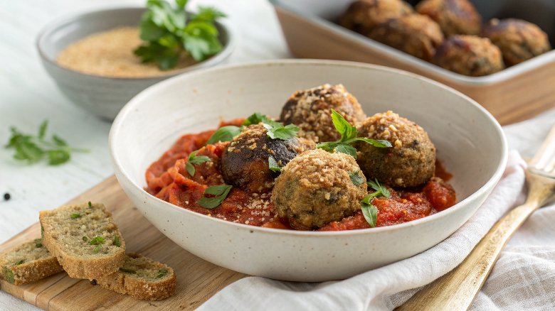 Vegan Eggplant Meatballs