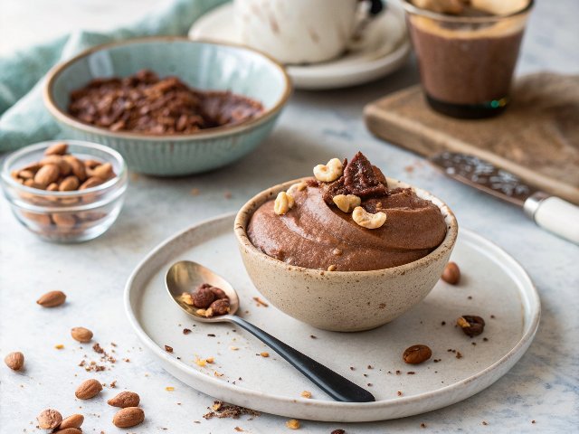 Vegan Nutella Espresso Cheesecake Mousse