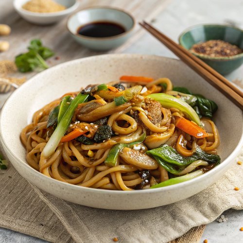 Vegetable Udon Stir Fry (Veggie Yaki Udon)