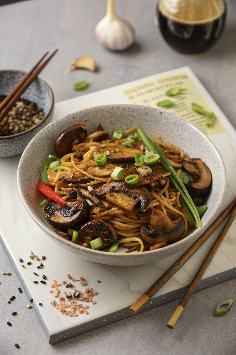 Vegetarian Mushroom Chow Mein